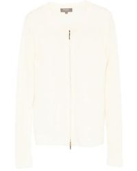 N.Peal Cashmere - Ribbed Zip-Up Cardigan - Lyst