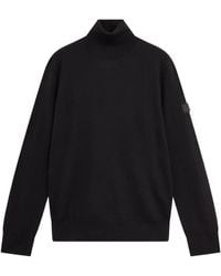 MM6 by Maison Margiela - Turtleneck Logo-Patch Sweater - Lyst