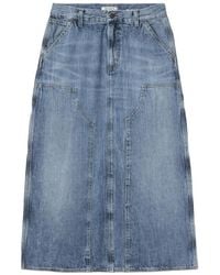 Carhartt - Faded-Effect Panelled Maxi Skirt - Lyst