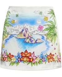 CASABLANCA - Minijupe Better Days À Imprimé Graphique - Lyst