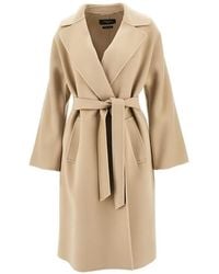 Weekend by Maxmara - Double Cloth Coat With Belt - Lyst