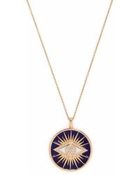 Monan - 18Kt Rose Enamel And Diamond Necklace - Lyst