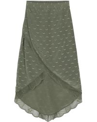 Zadig & Voltaire - Jeudie Logo-Print Midi Skirt - Lyst