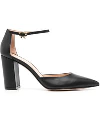Gianvito Rossi - Piper Anklet 100mm Leather Pumps - Lyst