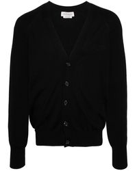 Alexander McQueen - Embroidered-logo Knitted Cardigan - Lyst