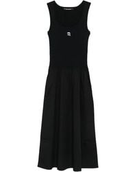 Karl Lagerfeld - Midikleid aus geripptem Strick - Lyst
