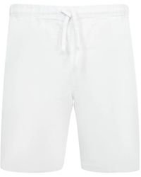 120% Lino - Shorts aus Leinen mit Kordelzug - Lyst