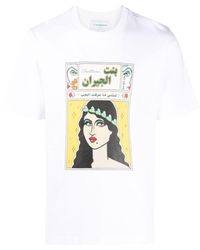 Casablancabrand - T-shirt en coton biologique à imprimé La Femme - Lyst