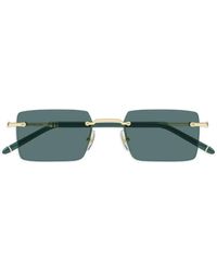 Montblanc - Lunettes De Soleil À Monture Rectangulaire - Lyst