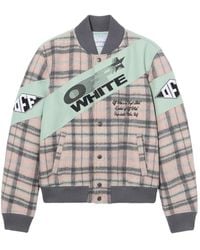 Off-White c/o Virgil Abloh - Royal Check Varsity Jacket - Lyst