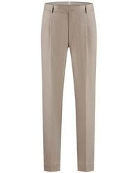 PT Torino - Pleated-Detail Turn-Up Trousers - Lyst