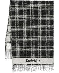 Rodebjer - Karierter Schal Mit Fransen - Lyst