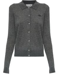 Lacoste - Logo-Patch Polo-Collar Cardigan - Lyst