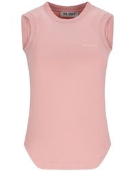 The Attico - Reese Logo-Embroidered Tank Top - Lyst