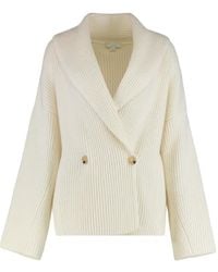 Vince - Cardigan Doppiopetto A Coste - Lyst