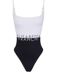 Elisabetta Franchi - Lycra Swimsuit With Logo - Lyst