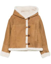 IRO - Hooded Buttoned Coat - Lyst