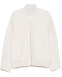 Sportmax - Ribbed-Trim Zip-Up Jacket - Lyst