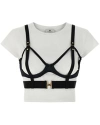 Elisabetta Franchi - T-shirt + Bra - Lyst