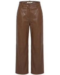 Ports 1961 - Leather Wide-Leg Trousers - Lyst