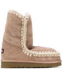 Mou - Shearling-lined Suede Eskimo Boots - Lyst