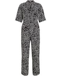 Karl Lagerfeld - Giraffe-print Short-sleeve Jumpsuit - Lyst