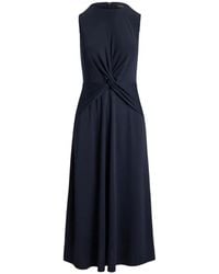 Ralph Lauren - Twist-Front Jersey Midi Dress - Lyst