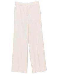 Peserico - Pressed-Crease Wide-Leg Trousers - Lyst