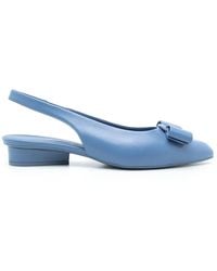Ferragamo - Ferragamo Bow Detail Slingback Shoes - Lyst