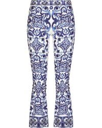 Dolce & Gabbana - Majolica Print Trousers - Lyst