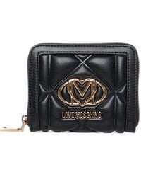 Love Moschino - Portefeuille Matelassé À Plaque Logo - Lyst