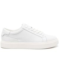 Calvin Klein - Logo-Debossed Leather Sneakers - Lyst