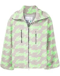 Natasha Zinko - Slogan-print Zip-up Fleece Jacket - Lyst
