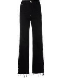 Philipp Plein - Crystal-Embellished Wide Jeans - Lyst