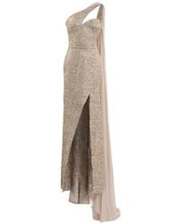 Saiid Kobeisy - Asymmetrical Brocade Maxi Dress - Lyst
