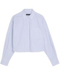 Rag & Bone - Striped-Pattern Cropped Shirt - Lyst