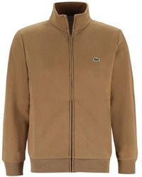 Lacoste - Logo-Patch Zip-Up Sweatshirt - Lyst