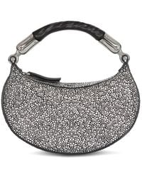 Balmain - Mini Ebene Suede Crystal Tote Bag - Lyst