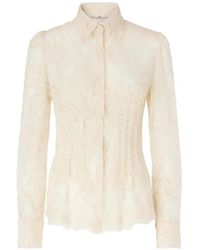 Ermanno Scervino - Lace-Embroidered Long-Sleeve Shirt - Lyst