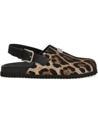 Dolce & Gabbana - Slippers Met Print - Lyst
