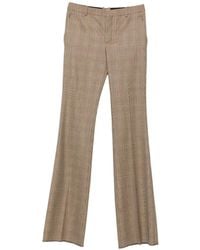 Saint Laurent - Check-Pattern Flared Trousers - Lyst