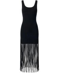 Toccin - Roxanne Scoop-Neck Fringe-Detail Mini Dress - Lyst