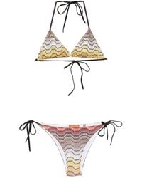 Missoni - Zigzag-Knit Triangle Bikini - Lyst
