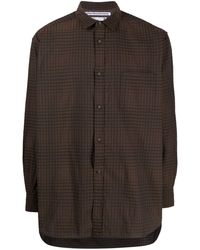 White Mountaineering - Checked- Jacquard Long-sleeve Shirt - Lyst