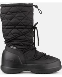 Moon Boot - Stivali Da Pioggia Stringati Trapuntati - Lyst