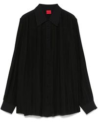 HUGO - Pleated Shirt - Lyst