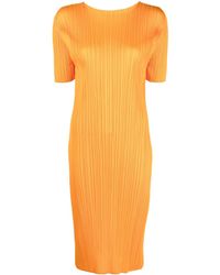 Pleats Please Issey Miyake - Abito midi Monthly Colours May - Lyst