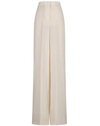 Blumarine - Pleated Wide-Leg Trousers - Lyst