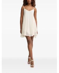 Haveone - V-Neck Pleated Mini Dress - Lyst