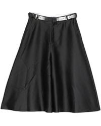 Dice Kayek - Belted Wide-Leg Culotte Trousers - Lyst